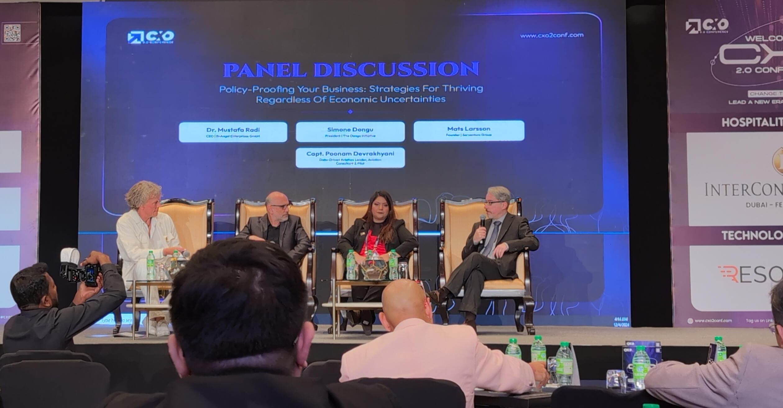 Simone Dongu interviene come panelist sulla leadership nell’evento “Policy Proofing Your Business” a Dubai, 2024 Simone Dongu interviene come panelist sulla leadership nell’evento “Policy Proofing Your Business” a Dubai, in occasione della CXO 2.0 Conference.